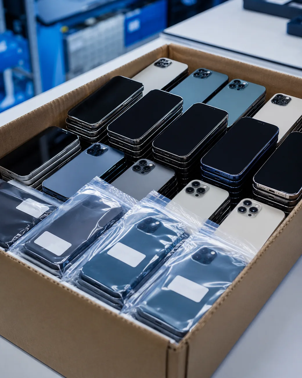 iPhones em estoque — lote auditado, procedência americana